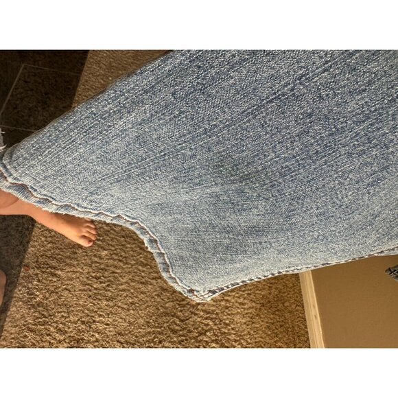 No Boundaries Womens Embroidered Bootcut Jeans 13 Medium Denim Y2K Low Rise - Picture 8 of 9